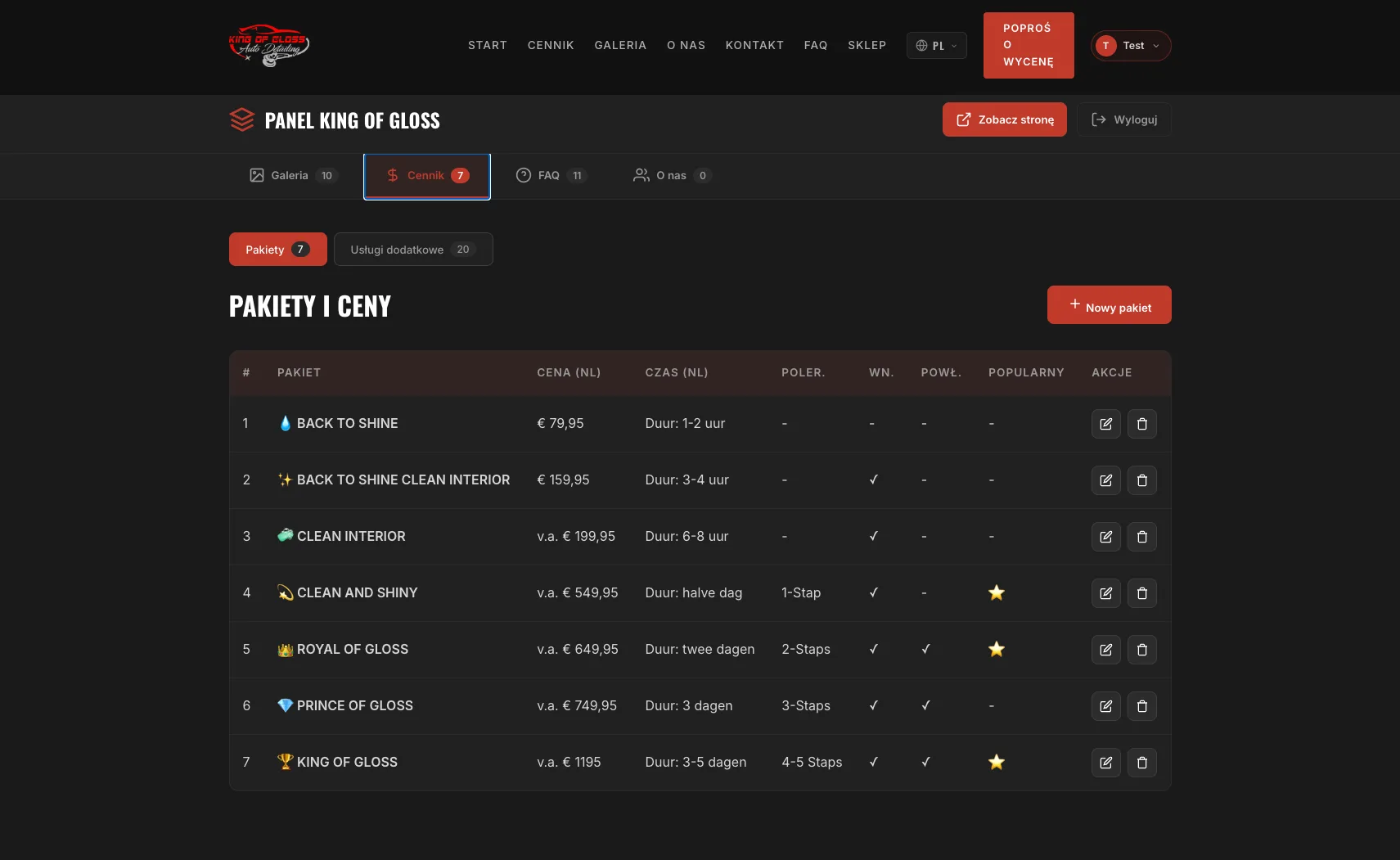 Panel cennika — oferta zmienia się bez zmian w kodzie