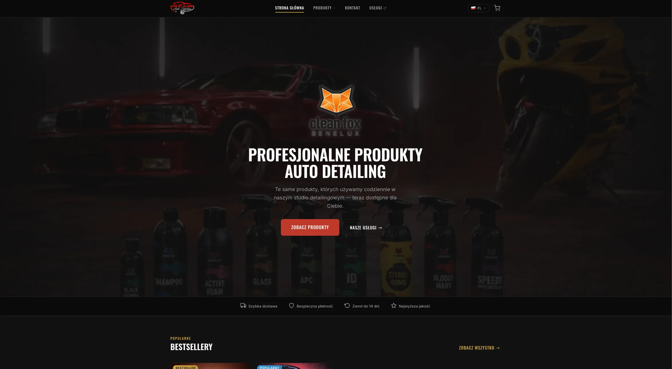 Widok strony shopkingofgloss.nl